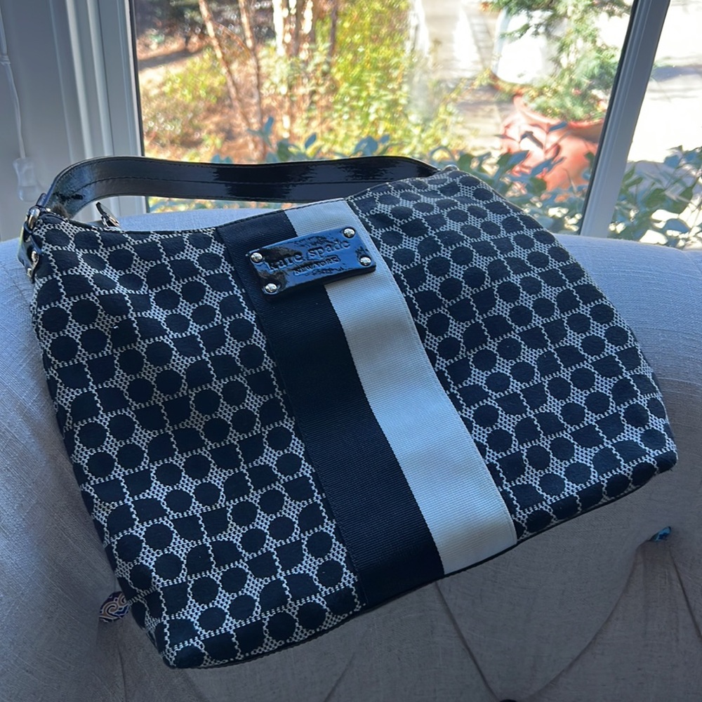 Kate Spade Purse; black & cream shoulder bag